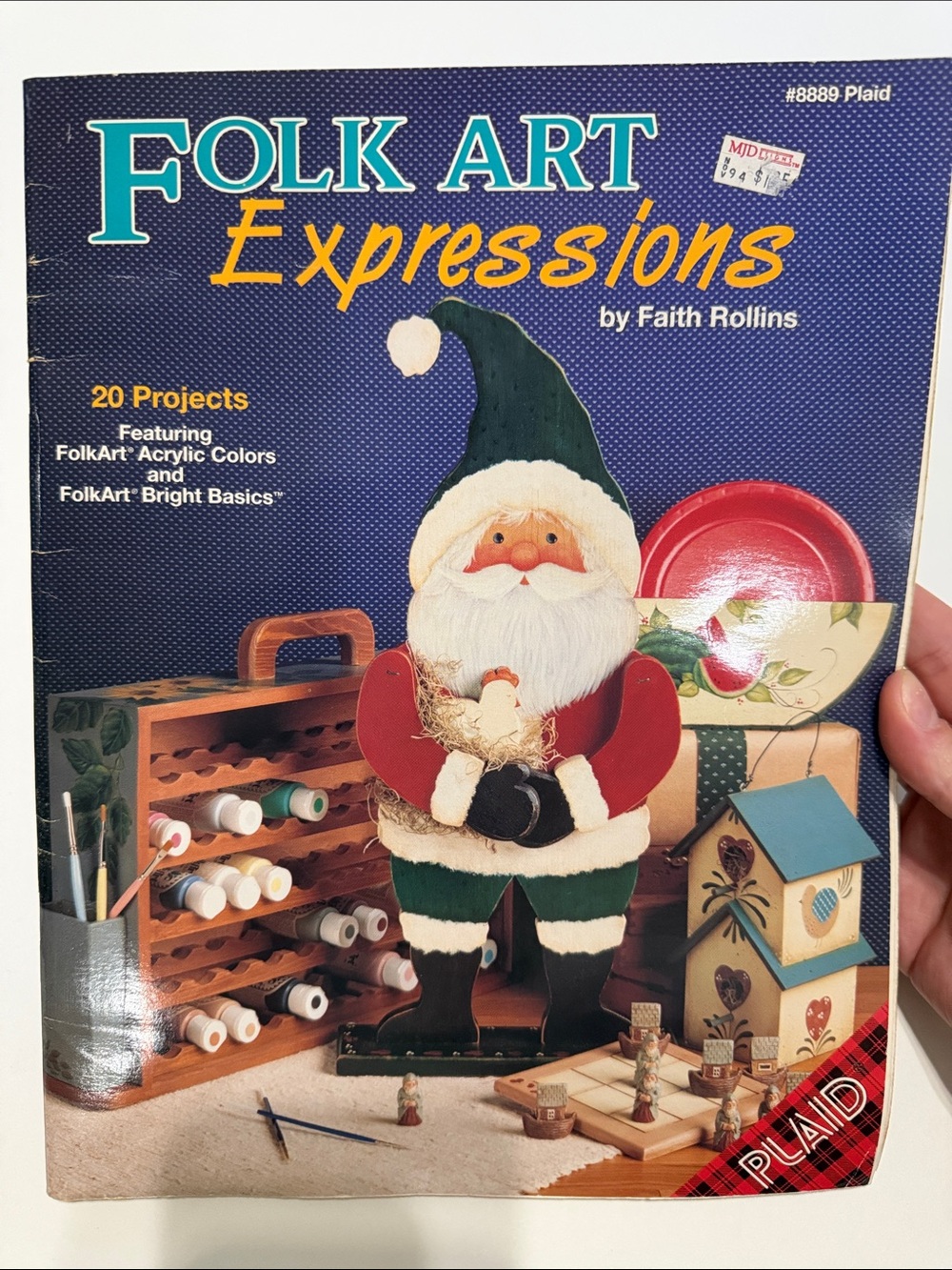 Expressions Folk Art Holiday Craft Book by Faith Rollins- Blue/Red/Green